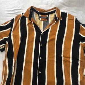 Zara stripped button down shirt
